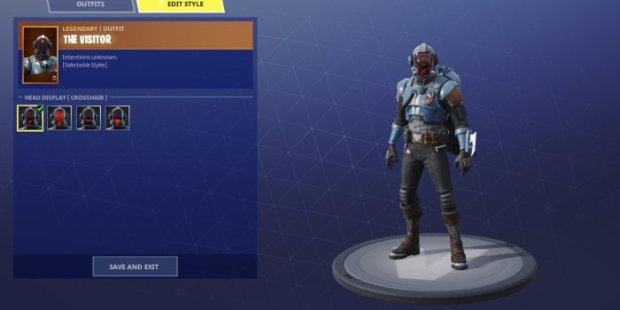 2208x1242 Blockbuster Skin 'The Visitor' in Fortnite is Customizable