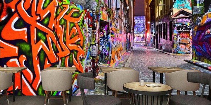 1024x848 3D Graffiti Coral Letters Art Building Wall Murals Wallpaper Art Decals  Prints Decor IDCWP-TY-000155