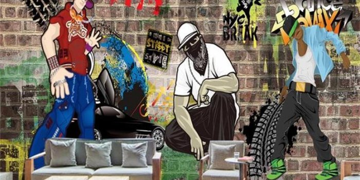 960x831 custom size 3d photo wallpaper living room mural street art graffiti hip  hop brick wall 3d picture backdrop wallpaper non-woven wall sticker