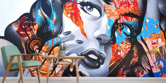 2333x1650 3D Graffiti Girl 628