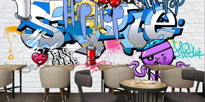 1024x850 3D Graffiti Devil Lips Hiphop Wall Murals Wallpaper Wall Art Decals Decor  IDCWP-TY-000131
