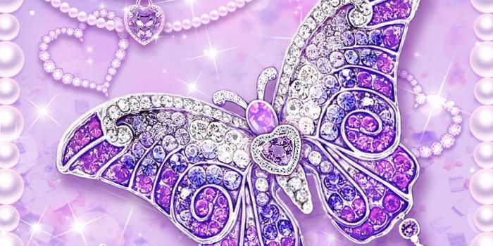 900x1152 Purple Diamond Butterfly Live Wallpaper for Android - APK Download