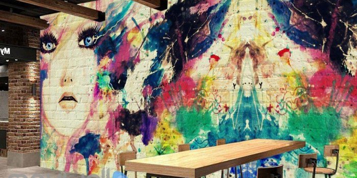 1024x768 Find full gallery of Beautiful Wallpaper Mural Art - 3d Graffiti