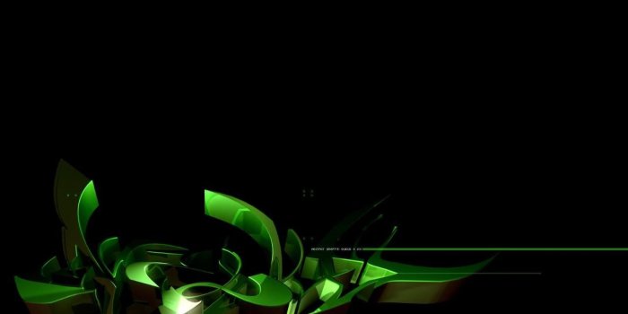 1280x960 Graffiti Wallpapers: Green in Black of 3D Graffiti Art Wallpaper