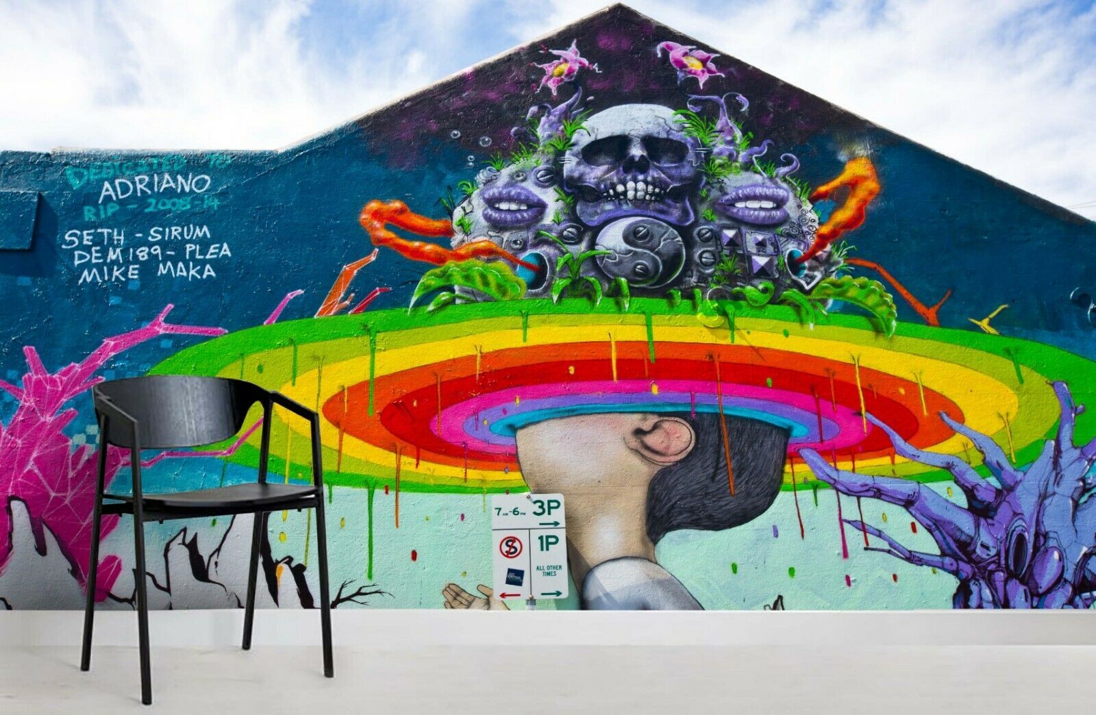 1600x1044 3D Abstract,Rainbow,Graffiti Self-adhesive Self-adhesive Self