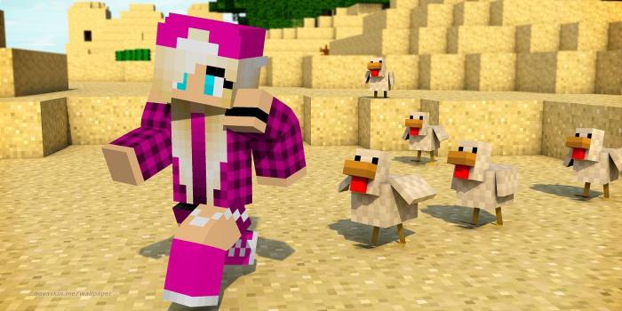 1280x720 Cool Blonde Girl Minecraft Skin