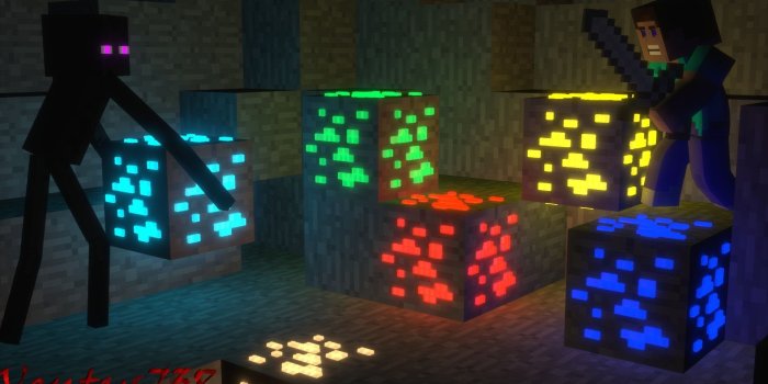 1920x1080 Games Minecraft Abstract Diamond Blue Video Games wallpaper