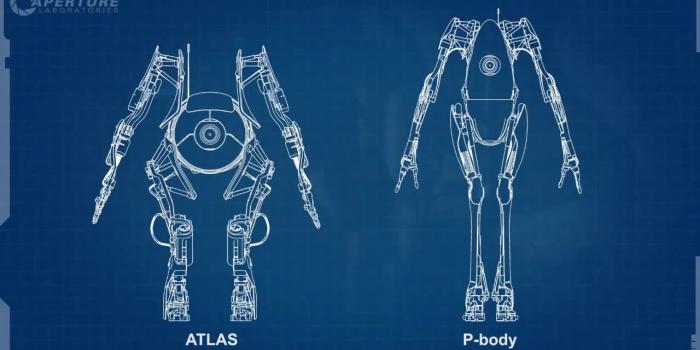 1280x720 Atlas and p body blueprint | Portal | Portal 2, Portal, Aperture science