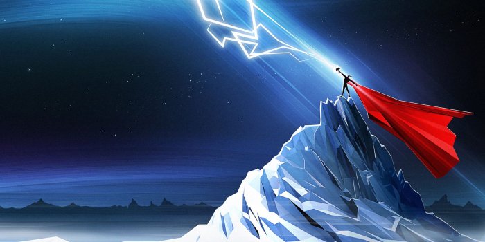 1920x1200 Thor, Lightning, Marvel Comics, Minimalism Wallpapers HD / Desktop