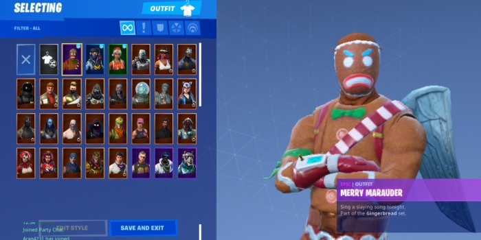 1920x1080 Merry marauder is now part of the gingerbread set : FortNiteBR