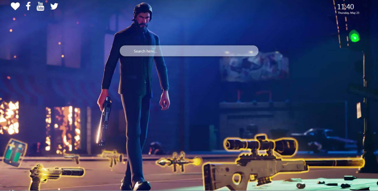 1919x971 John Wick Wallpaper Fortnite Skin - New Tabsy