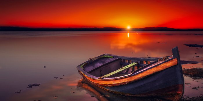 5441x3623 Wallpaper Sunset, Boat, 5K, Nature, #8306