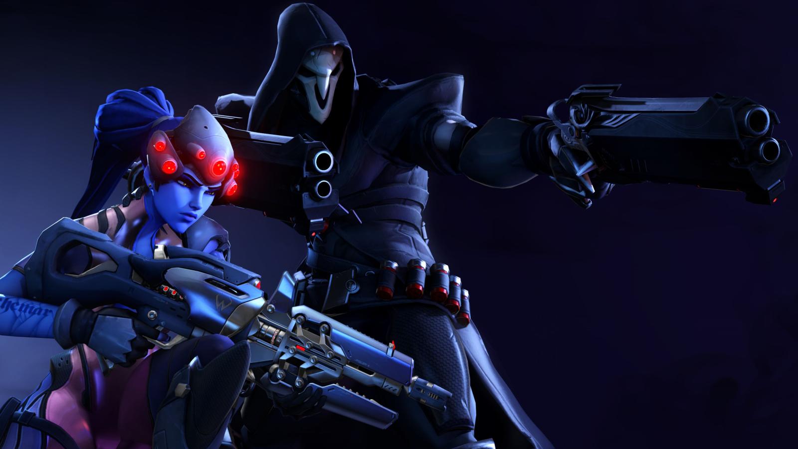 3840x2160 Wallpaper 4k Reaper And Sombra 4k 4k-wallpapers, artwork wallpapers