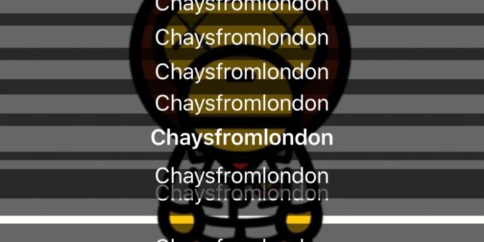 2250x2250 Bape X Kaws X A Baby Milo Phone Wallpaper (Rare)