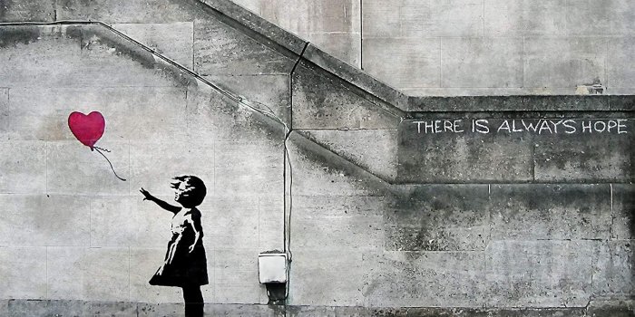 1500x997 GREAT ART Wallpaper Banksy Art Balloon Girl - Mural Decoration There is  Always Hope Girls Balloons Banksy Street Style Stencil (82.7 Inch x 55 Inch)