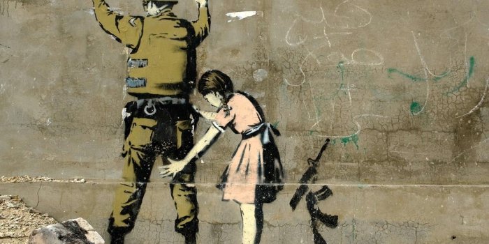 1280x800 Wallpaper : children, wall, graffiti, street art, Banksy, ART