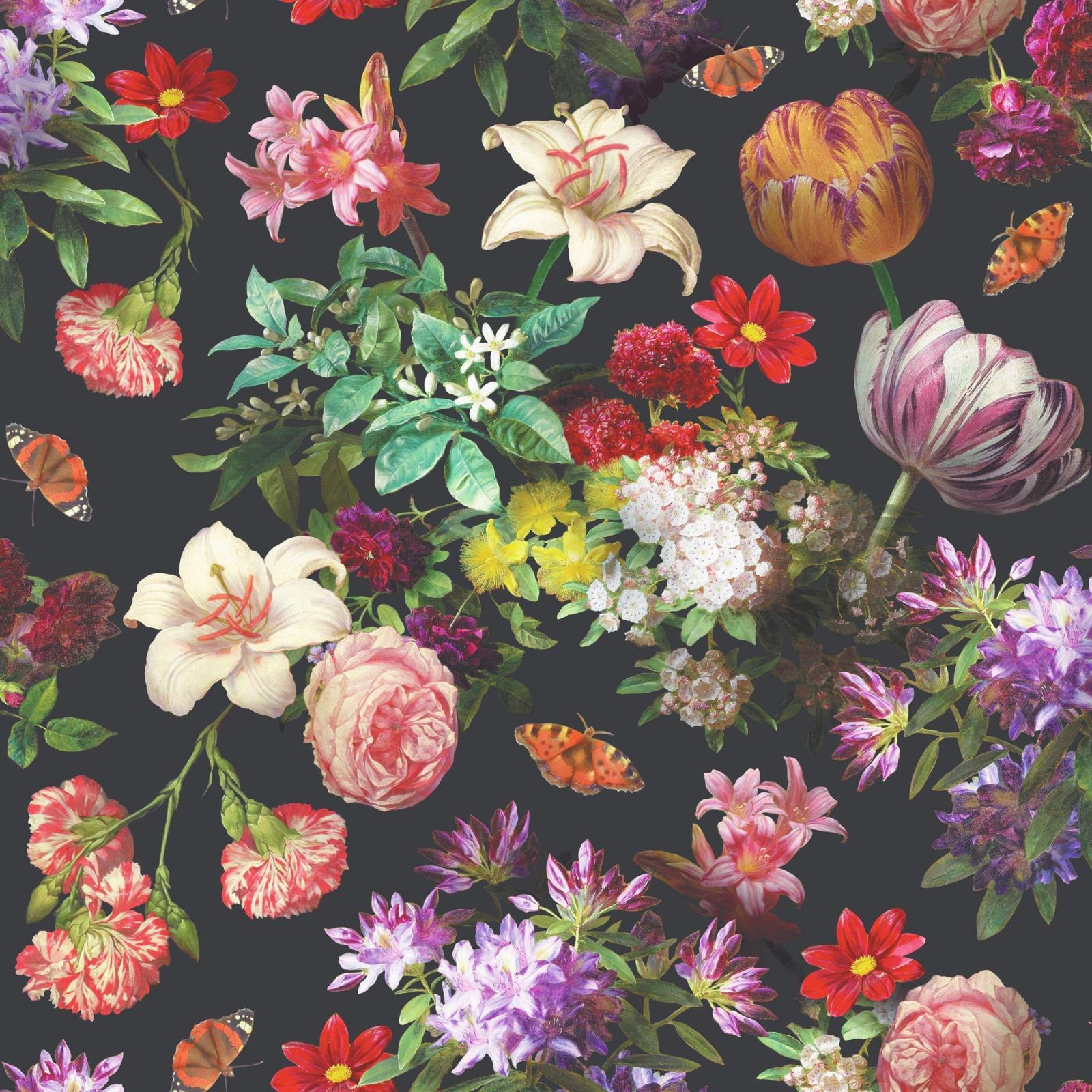 2000x2000 Brigitte Black Floral Wallpaper | Departments | DIY at B&Q | Master