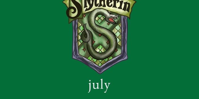 1025x1920 July 2018 Calendar Wallpaper Phone Harry Potter Hogwarts Slytherin
