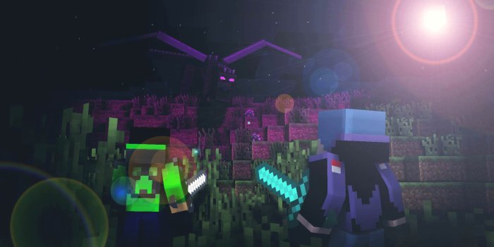 1920x1080 Night Ender Dragon - Wallpapers and art - Mine-imator forums