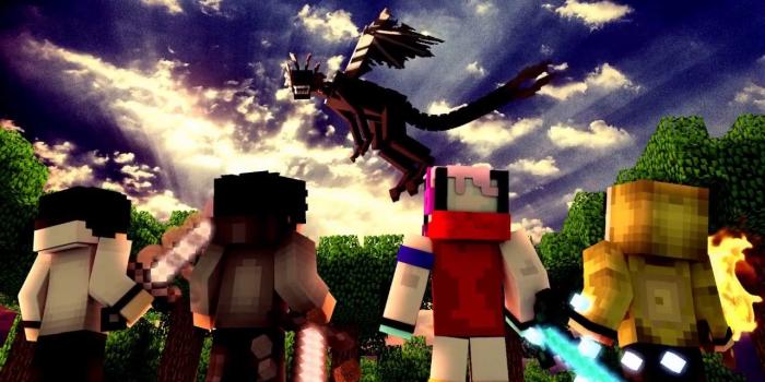 1280x720 4Brothers vs EnderDragon -Speed Art- Wallpaper engine