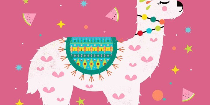 1000x1000 Carly Watts Illustration: Tutti Frutti Alpaca #alpaca #cute #fruit
