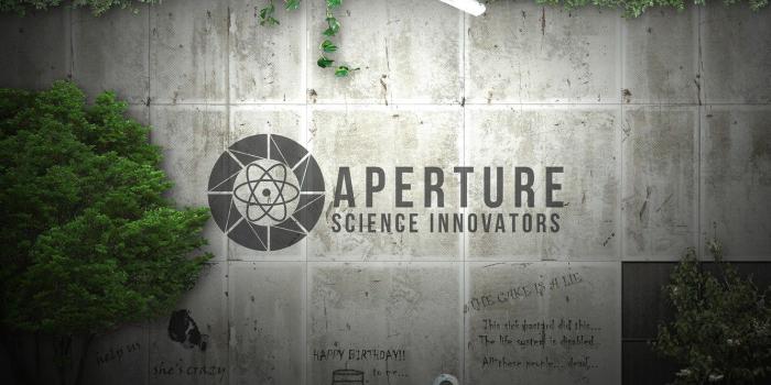 1332x850 Wallpaper labels, thickets, Portal, portal 2, aperture, Glados