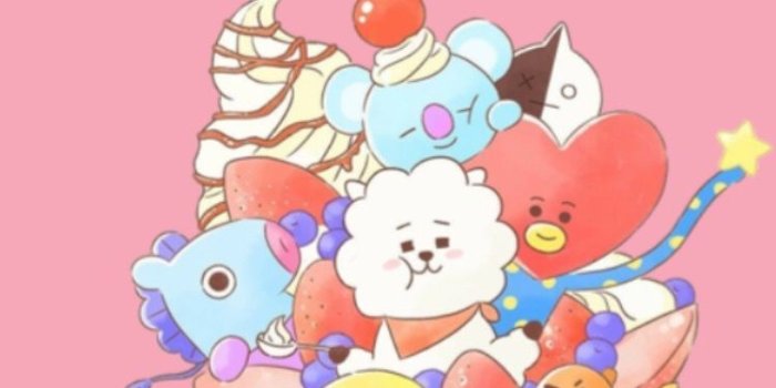 750x1332 freetoedit bts bt21 wallpaper pink cute...