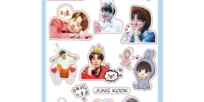 1000x1000 Amazon.com: BTS BT21 Facial Cute Cartoon Sticker TATA CHIMMY RJ KOYA