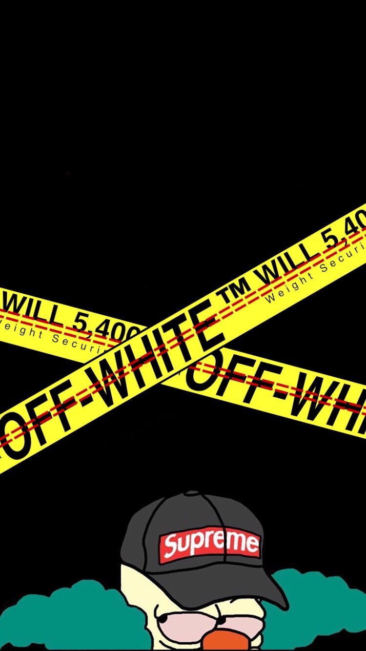 750x1334 supreme offwhite wallpaper - Image by henrik.n.wynn