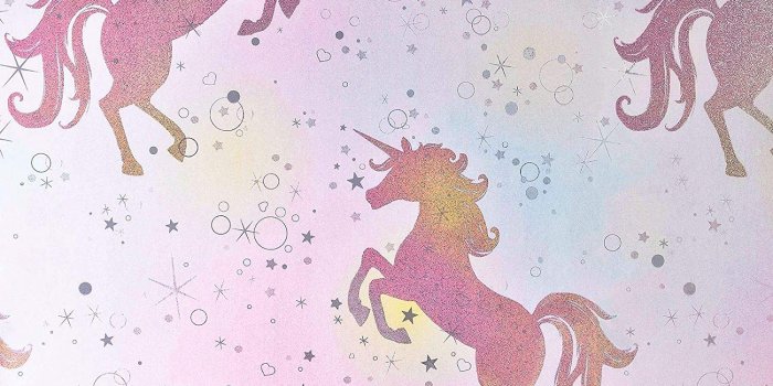 1500x1500 Be Dazzled Dancing Unicorn Wallpaper Rainbow Coloroll M1423