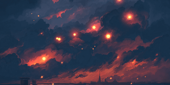 2862x2862 Couple Night Art Clouds Romance Love - Free Stock Photo, Image