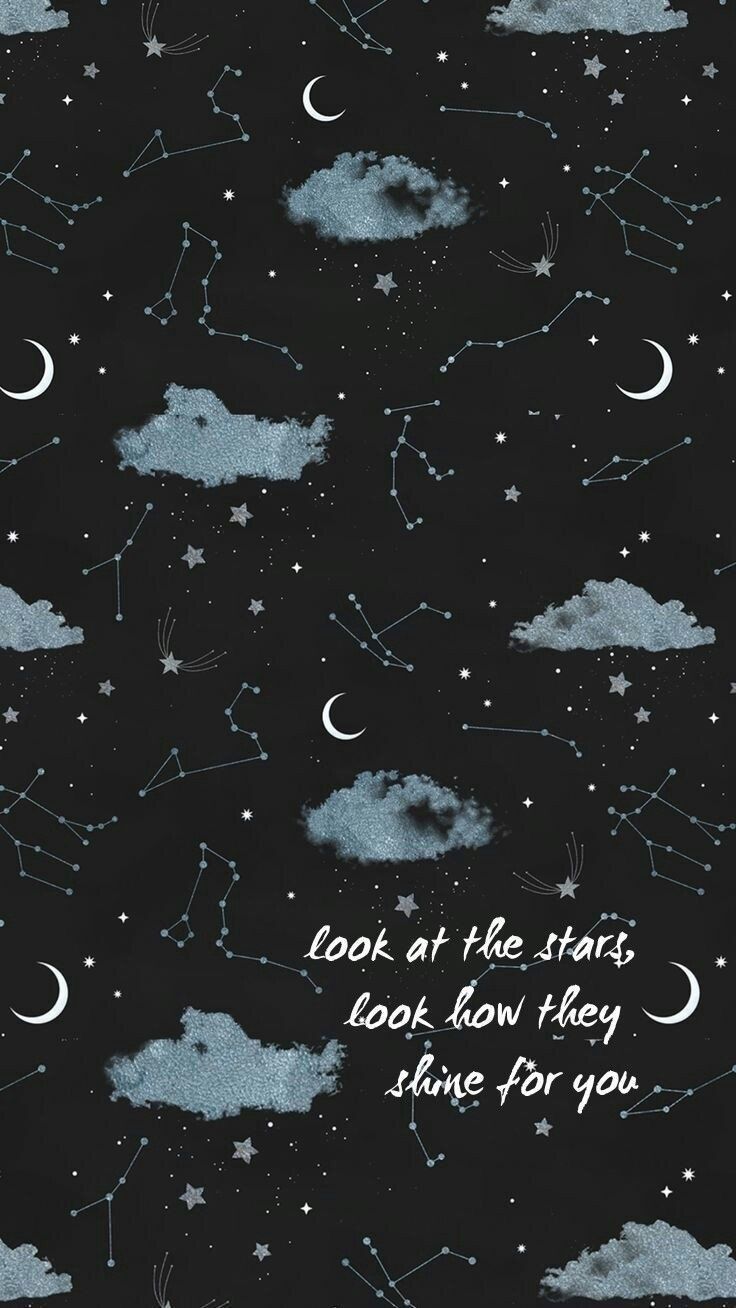 736x1308 Iphone wallpaper aesthetic tumblr sky stars moon shine galaxy trippy