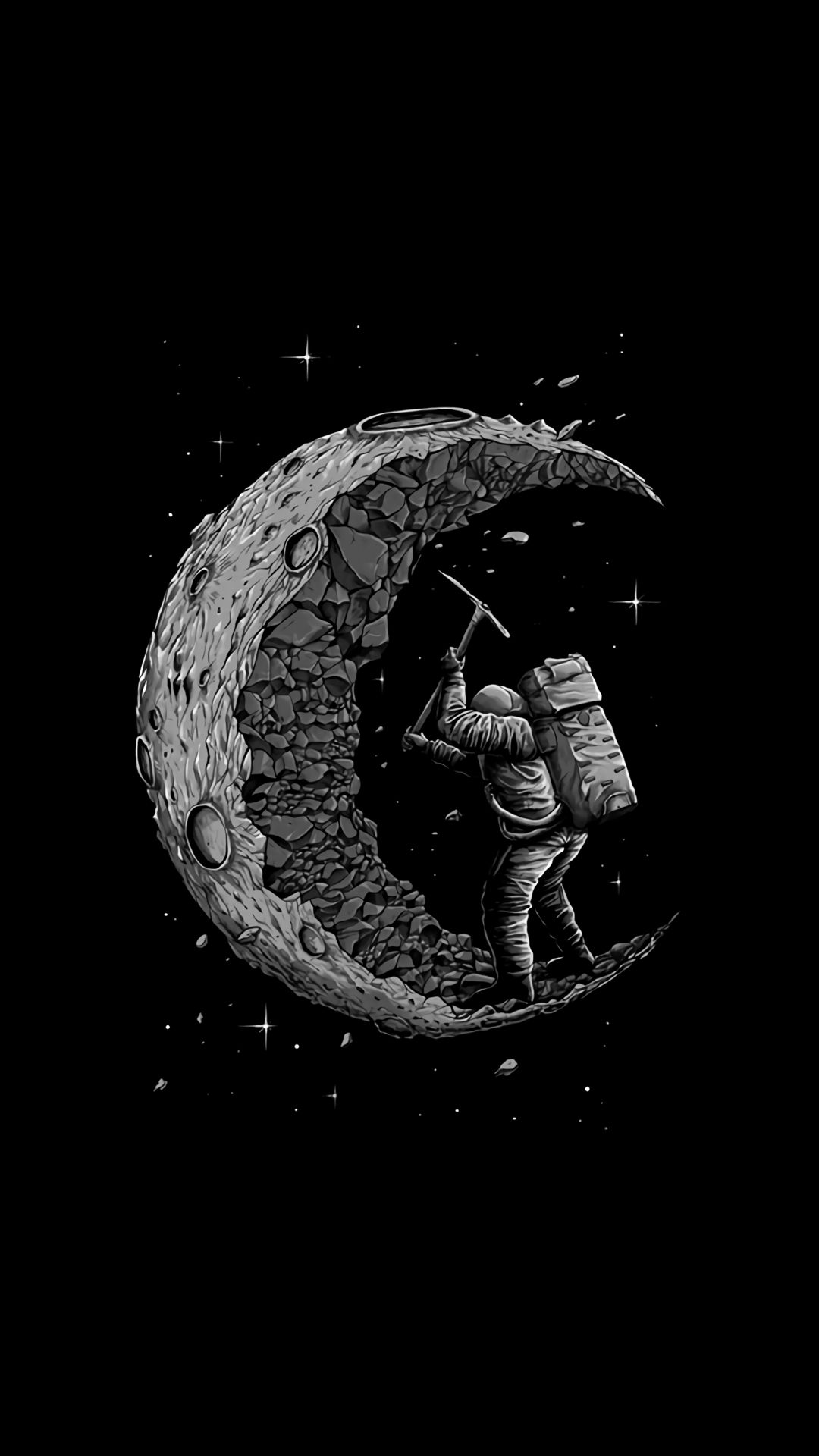 1080x1920 Aesthetic Wallpaper Moon – Free Download Wallpaper