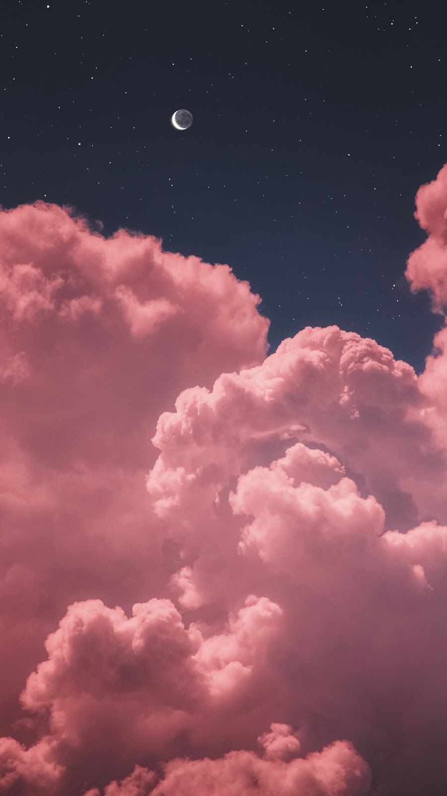 900x1600 Two moon in the night sky | Aesthetic | Cloud wallpaper, Sky