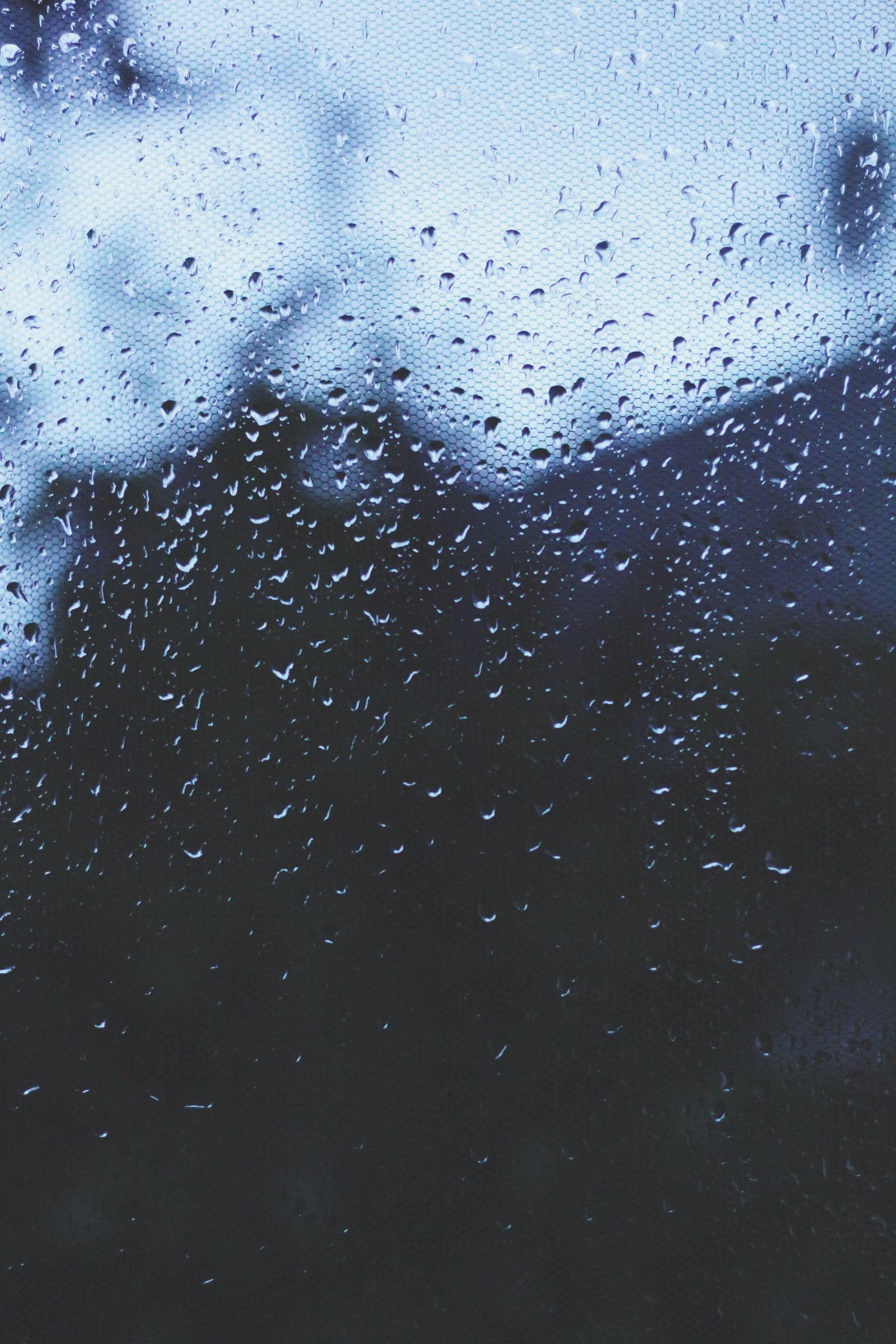 2731x4096 Rain Fall Live Wallpaper - Grey Blue Aesthetic Rain (#62543) - HD