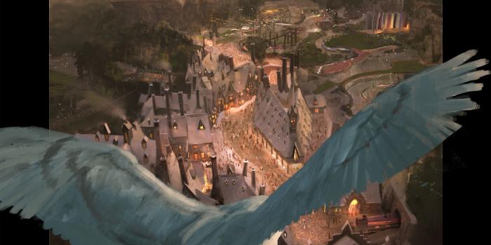 2700x3600 Owl's View of Wizarding World Desktop Wallpaper