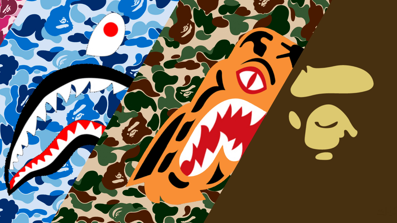 1366x768 90+ Good Bape Wallpaper inspiration | Pomelo Tapet