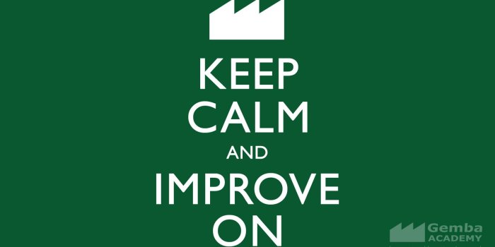 1600x900 Keep Calm & Improve On – Free Desktop Wallpaper – Gemba Academy