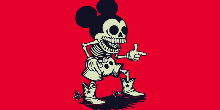 8000x4500 Wallpaper : Mickey Mouse, dead, red, minimalism 8000x4500