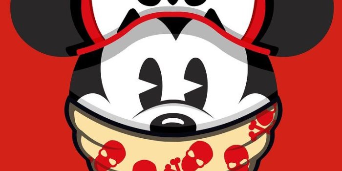 768x1024 Obey Mickey Mouse Hands Wallpaper