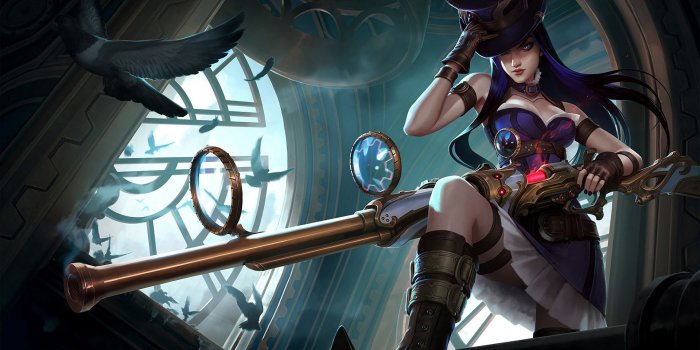 1920x1080 Download wallpaper Classic Caitlyn, The Sheriff of Piltover full HD
