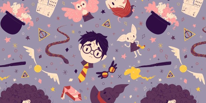 1224x1224 Group of Chibi Cute Harry Potter Wallpaper