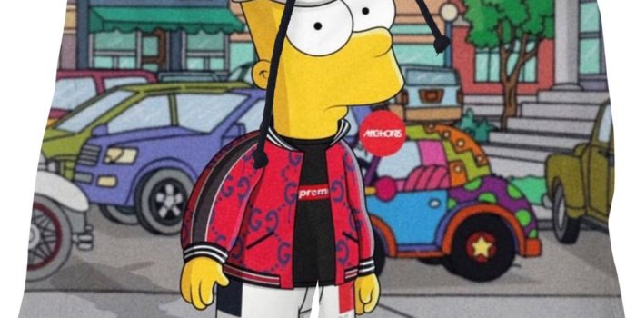 1024x910 Yeezy Gucci Supreme Bart Simpson Swimming Shorts