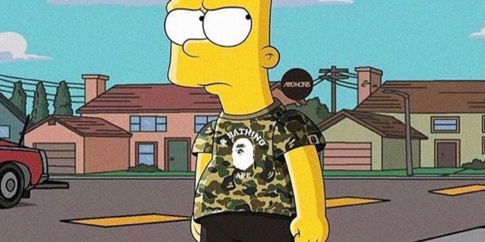 1242x1231 Bart Simpson Wearing Brands Wallpapers - Top Free Bart Simpson