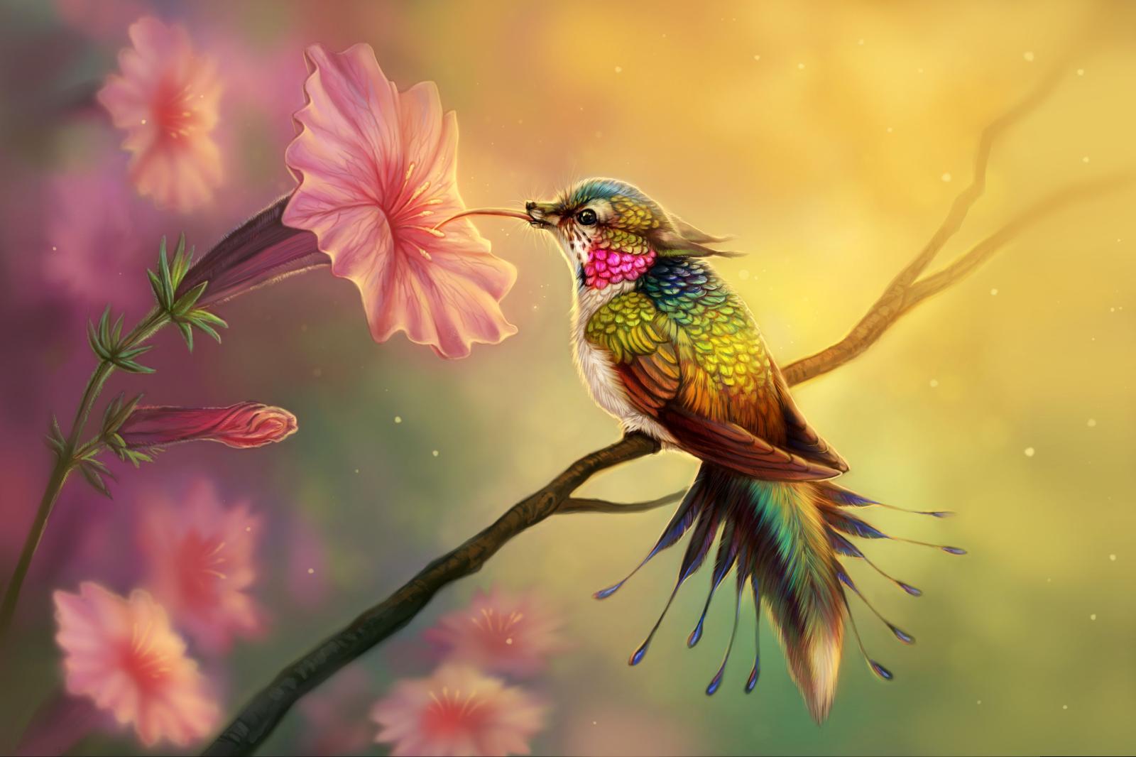 3543x2362 Fantasy Hummingbird HD Wallpaper | Background Image | 3543x2362 | ID