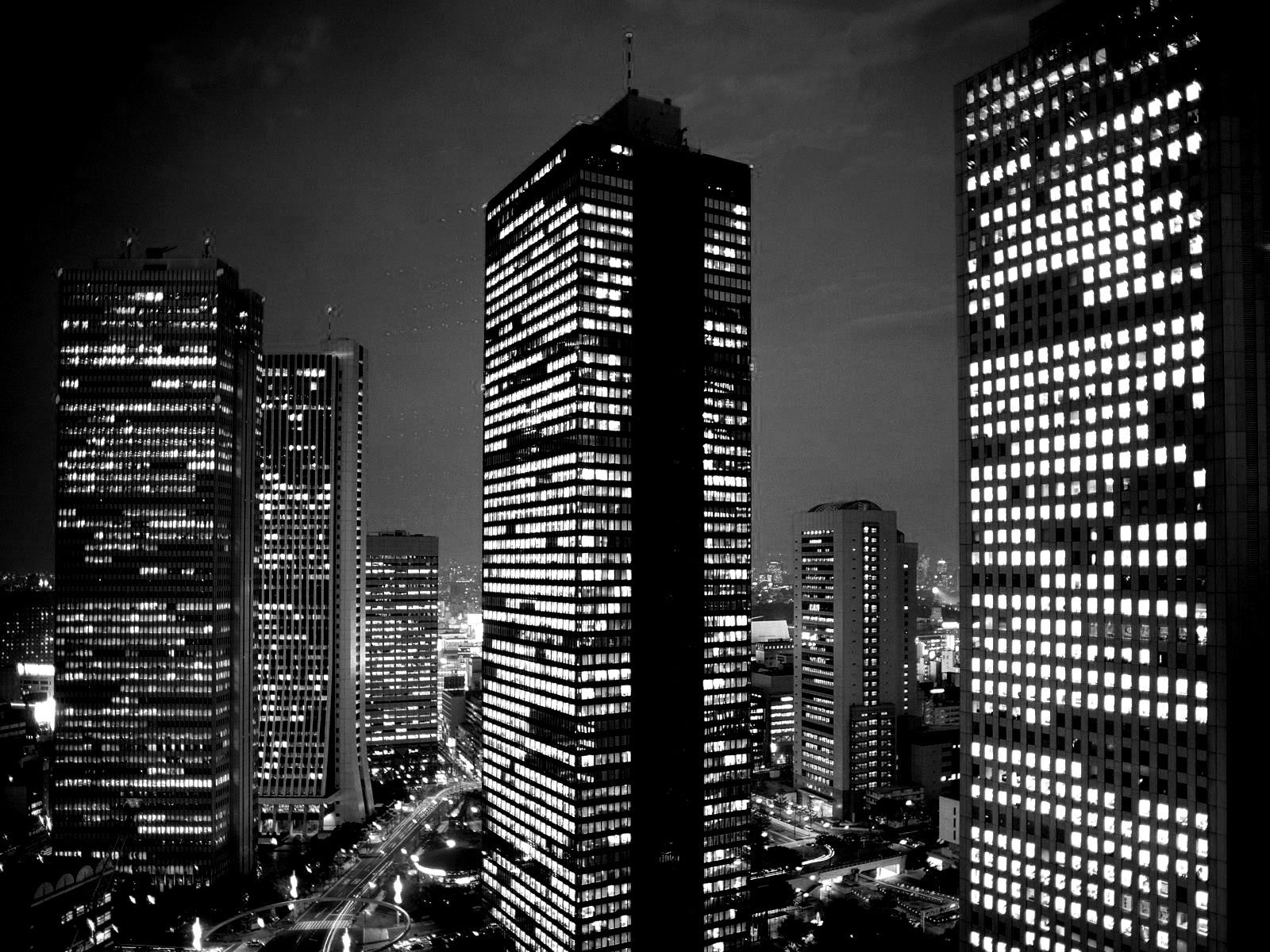 1600x1200 Tokyo Wallpapers Black And White For Android | Landscape Wallpapers