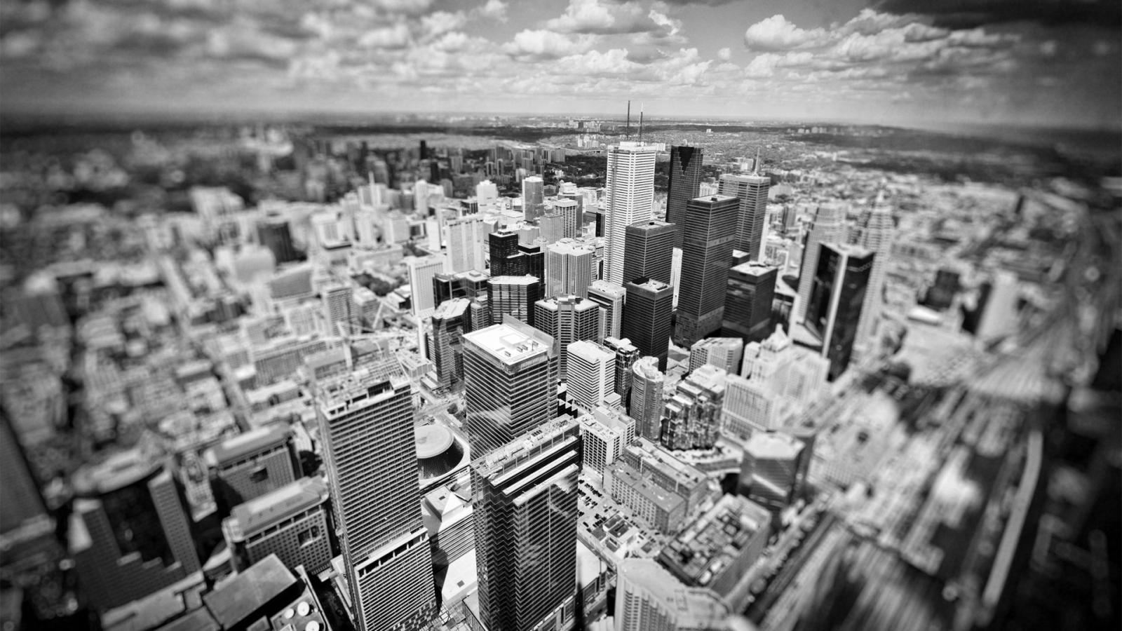 1920x1080 New York Black White Aerial View Desktop Wallpaper
