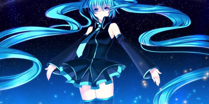 1920x1200 Wallpaper : illustration, anime, smiling, Hatsune Miku, headphones