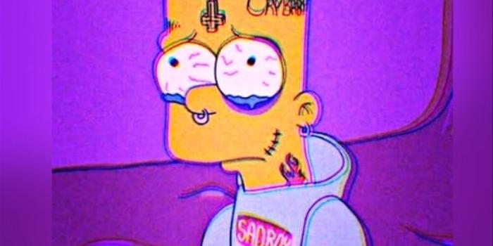 1024x1024 Bart Sad Wallpapers