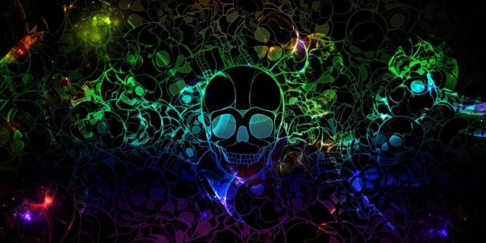 1680x1050 Neon Backgrounds | Neon skulls wallpaper 1280x800 Neon skulls